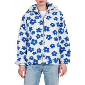 Floral Blue and White Women's Jacket